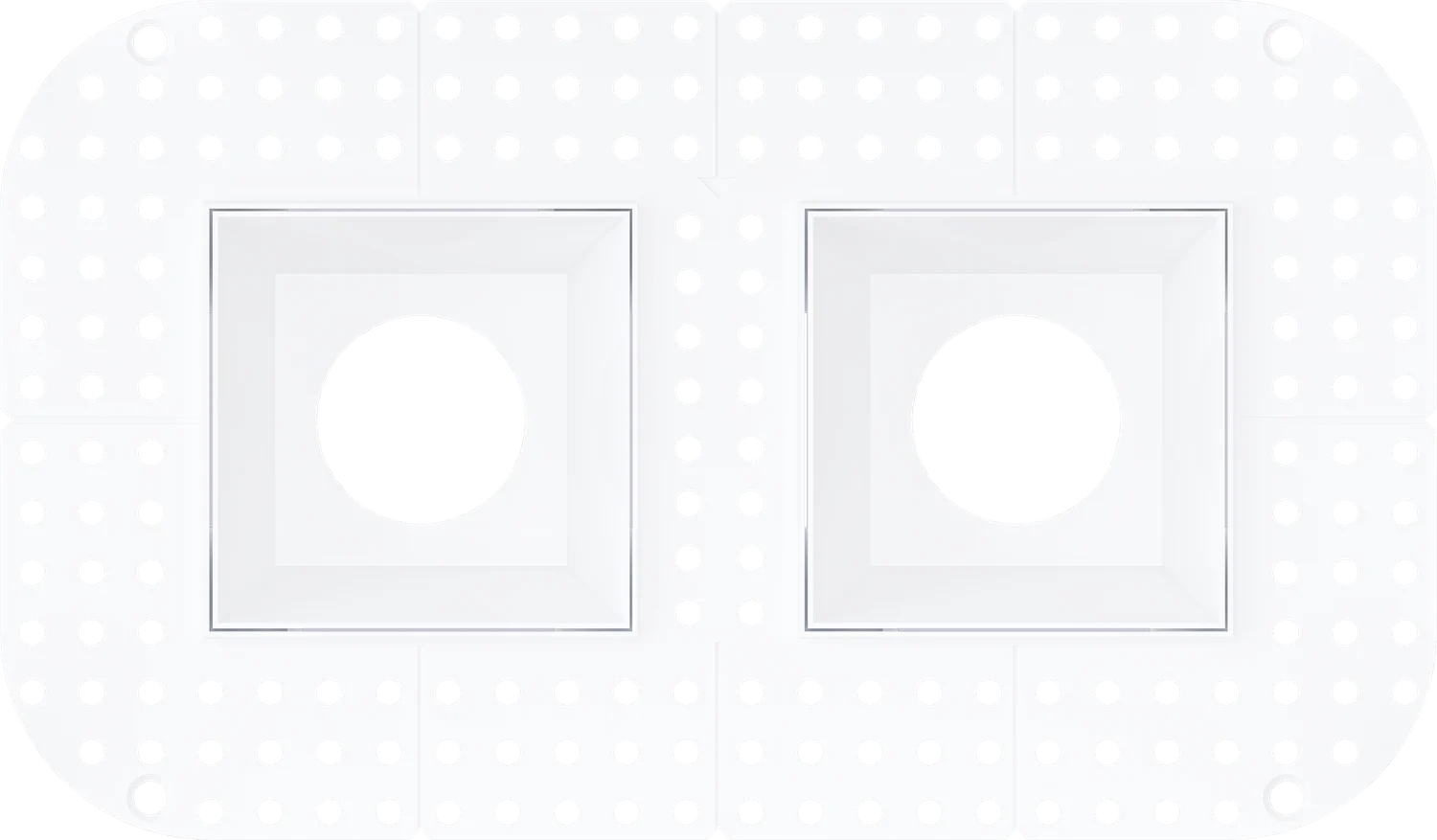 3 Inch Square Double Head Trimless Kit
