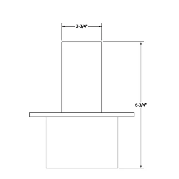 Westgate Manufacturing 3-Inch Square Pole Vertical Tenon - view 2