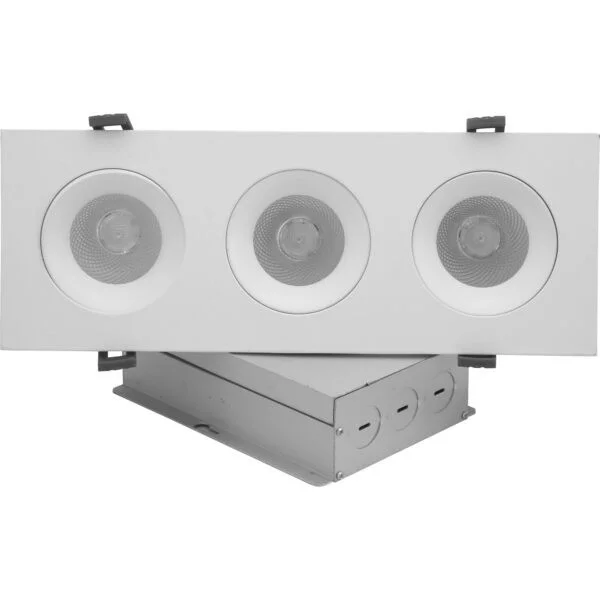 3 Light Regressed Round Gimbal Downlight, 3.5 Inch, 36W, 90CRI, CCT Selectable - view 3