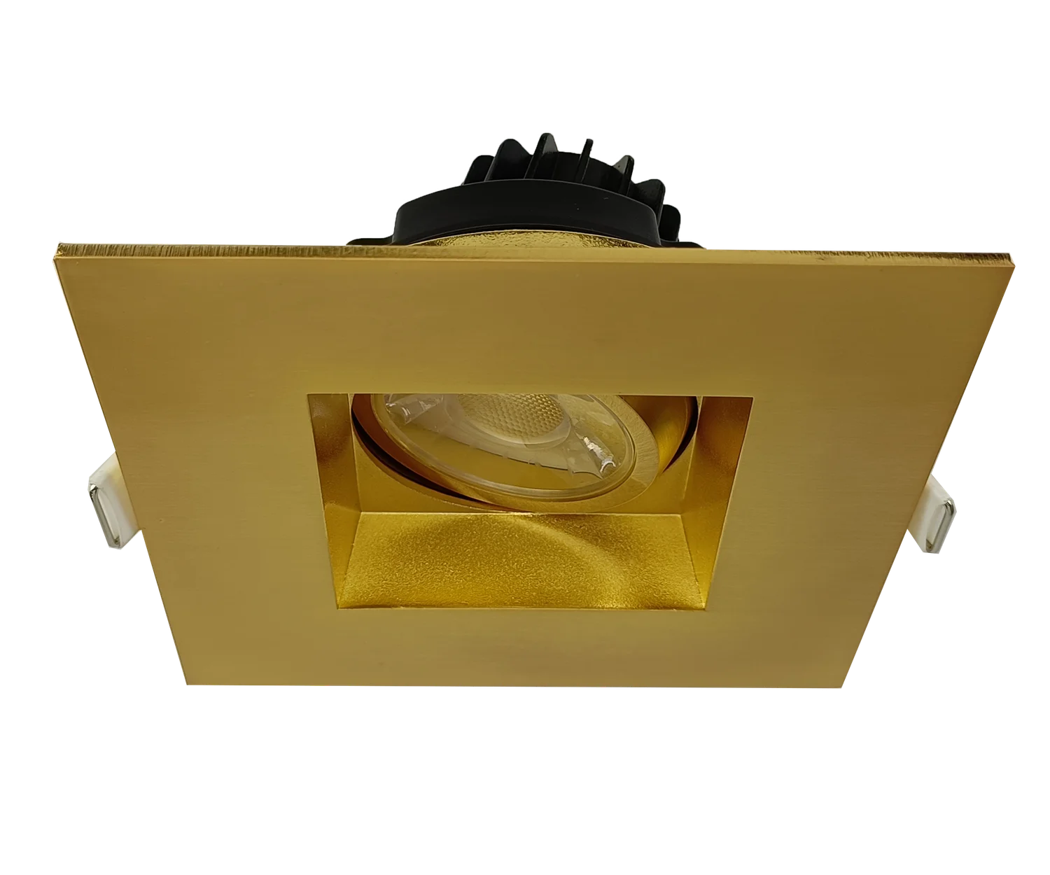 3” Square Regress Gimbal (Brushed Brass) - view 2