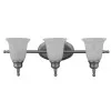 3 x 9W E26 LED Bulb Vanity Light, Satin Nickel