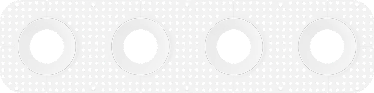 3.5 Inch Round Quadruple Head Trimless Kit