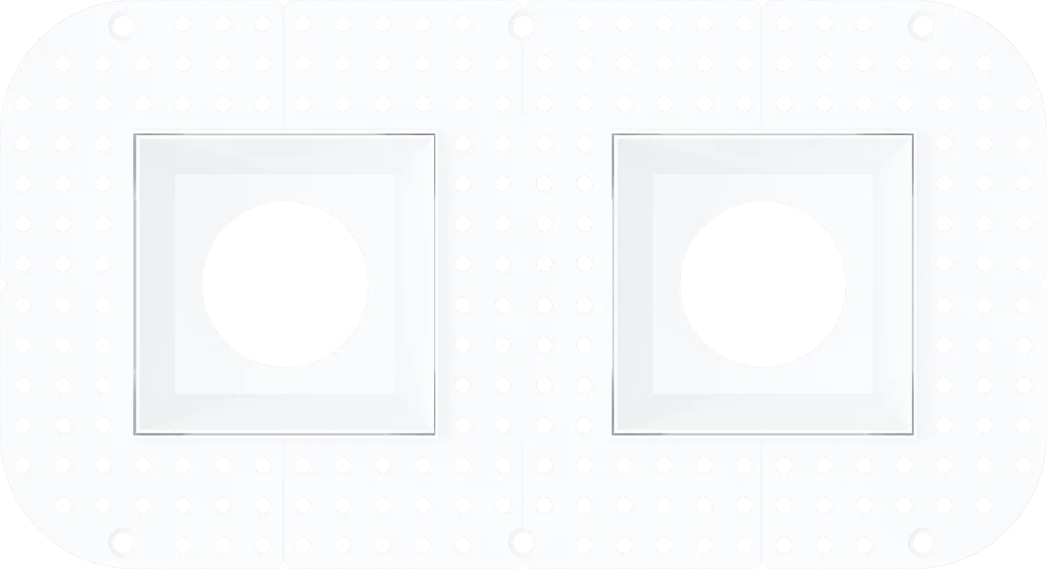 3.5 Inch Square Double Head Trimless Kit