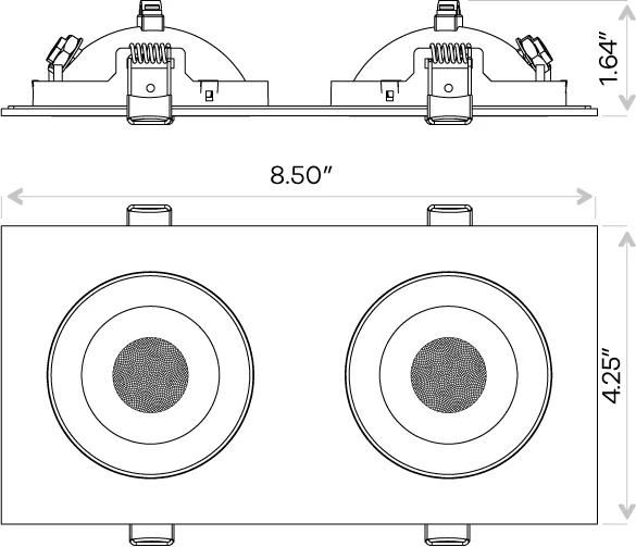 3.5" Double Head Multiple Floating Gimbal White - view 3