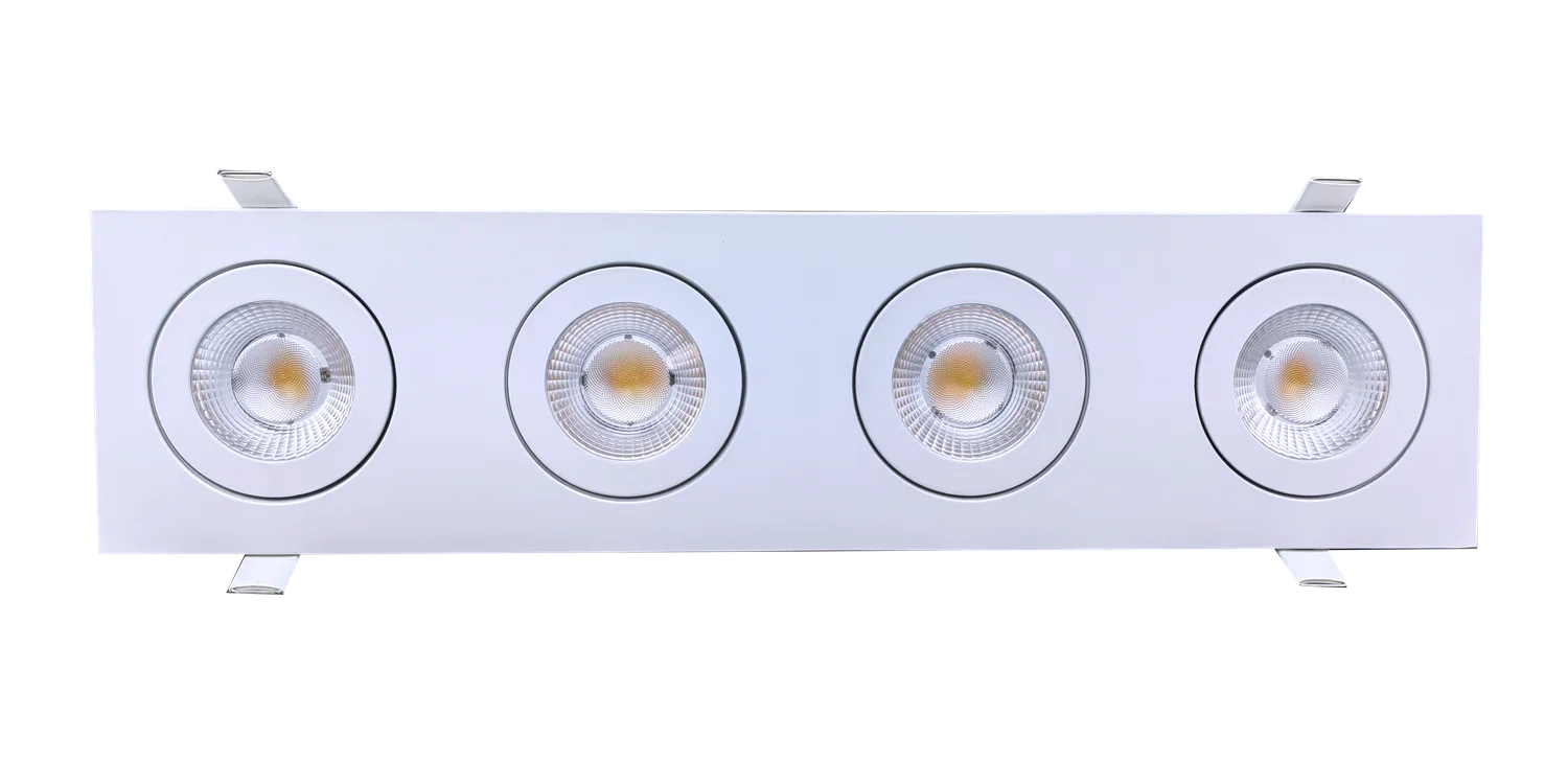 3.5" Four Head Multiple Floating Gimbal White