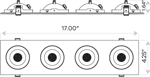 3.5" Four Head Multiple Floating Gimbal White - view 3