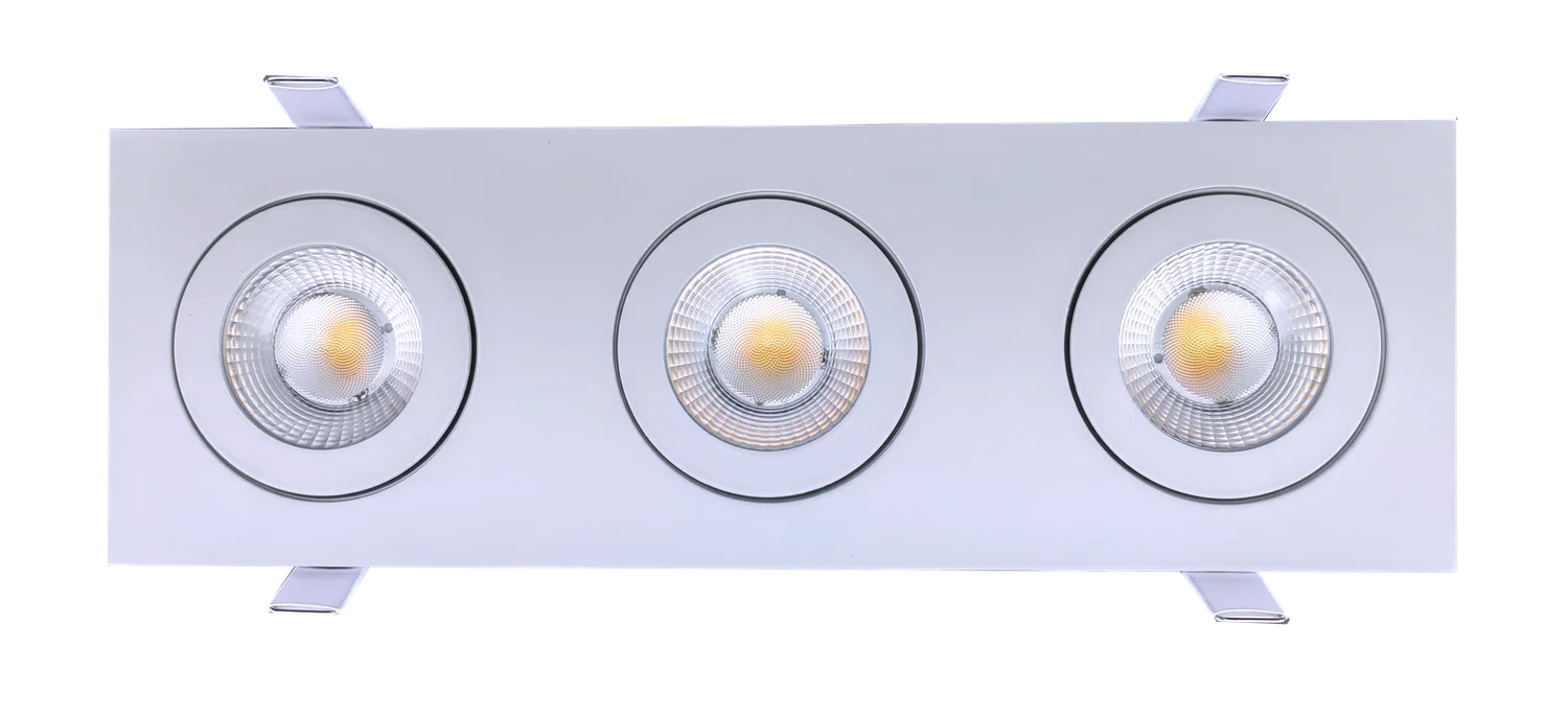 3.5" Triple Head Multiple Floating Gimbal White