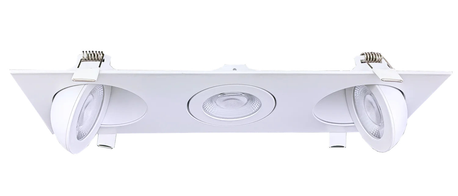 3.5" Triple Head Multiple Floating Gimbal White - view 2