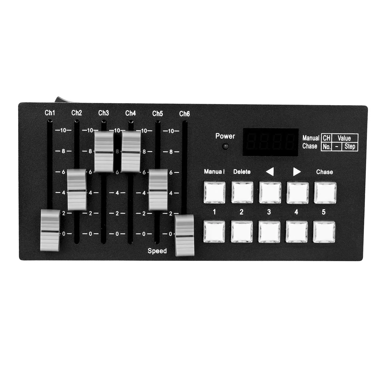 30 Channel RGBW Slider Controller, Six programmable non-motorized faders, Five program buttons, Comp...