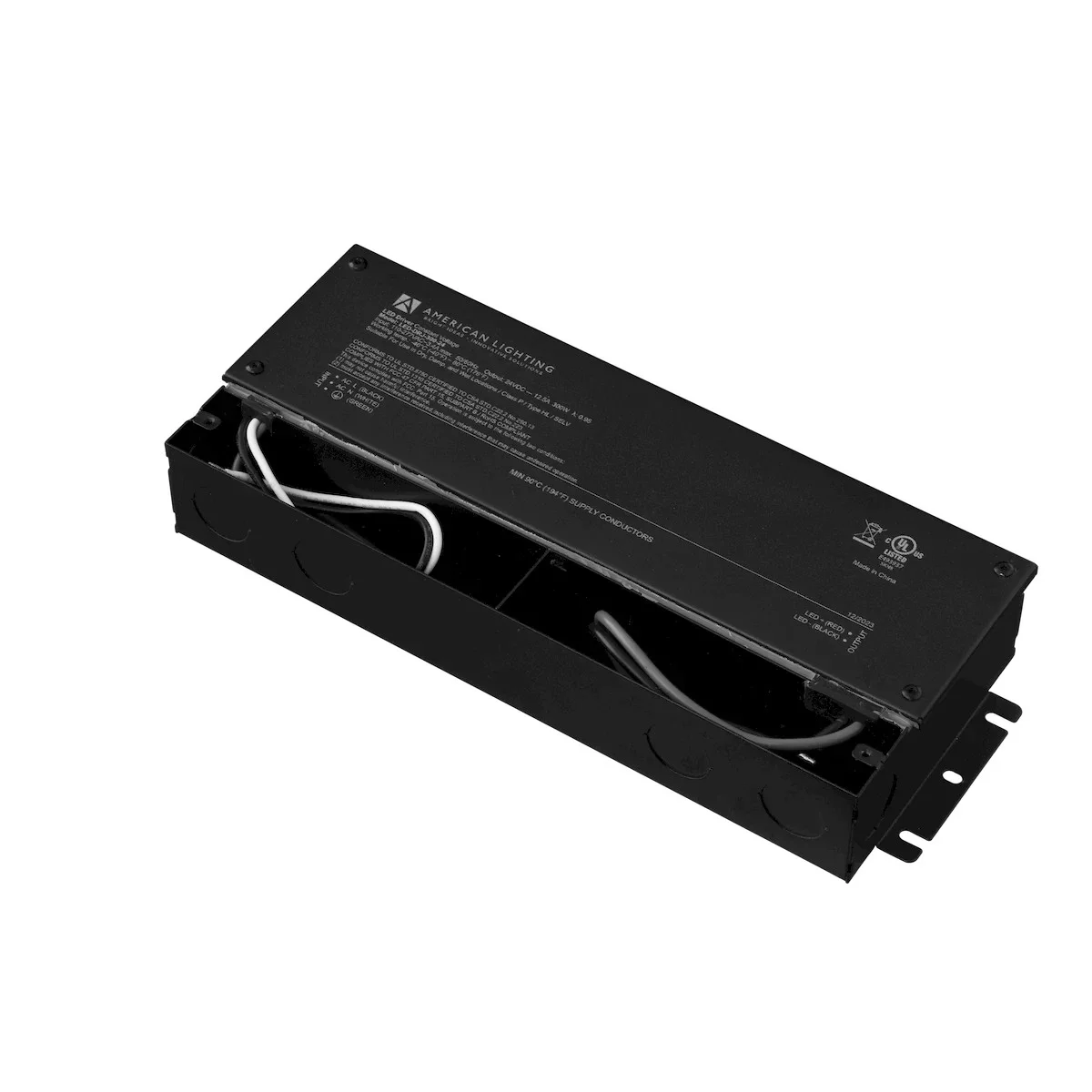 300W Constant Voltage Driver, 24V DC, Non-Dimmable, Short Circuit Protection, Aluminum Housing