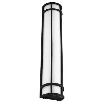 30" Outdoor Architectural Wall Sconce, 28W, Selectable CCT, Bronze, Acrylic Lens