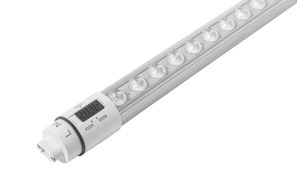 48in 11W LED Sign Tube, Single Sided, Clear Optical Lens, Color Select (3CCT-4000 / 5000 / 6500K), Double & Single Ended