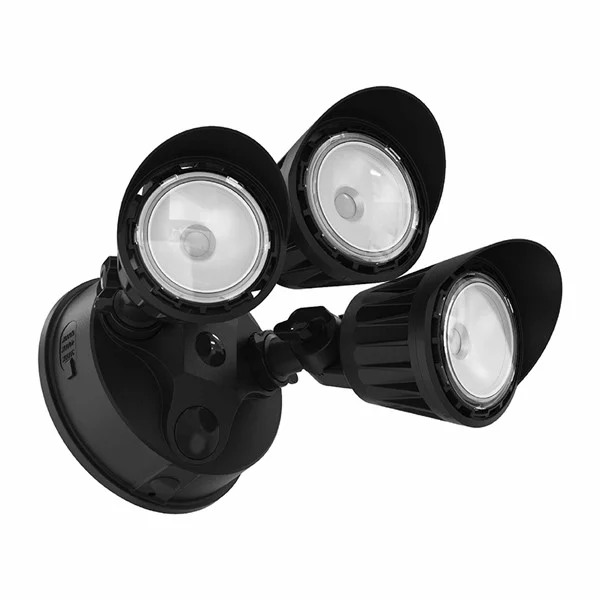 30W 3CCT 30/40/50K Bronze 3-HEADS Dimmable SECURITY/WALL Light - No Sensor
