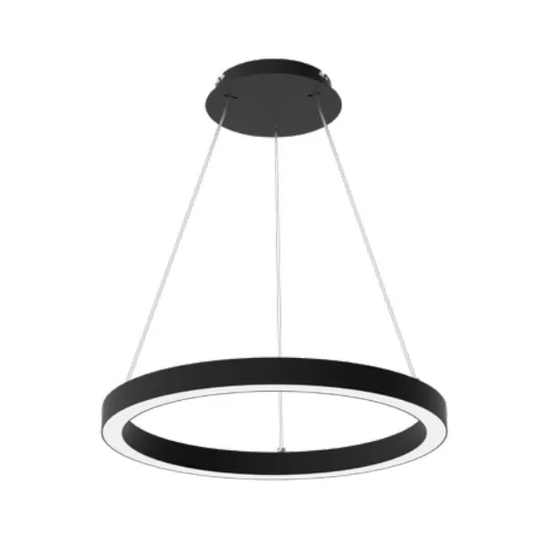 30W/40W/80W High-Output Round Linear Chandelier, Up/Down Light with Separate Controls, Power and CCT Adjustable, Black