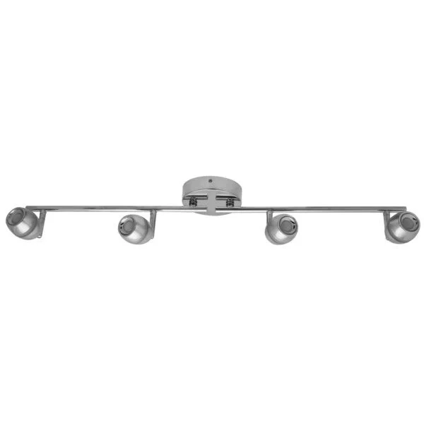 32” LED 4-Light Adjustable Track Light Fixture, Chrome, 23 Watts, 3000K, 120 Volts