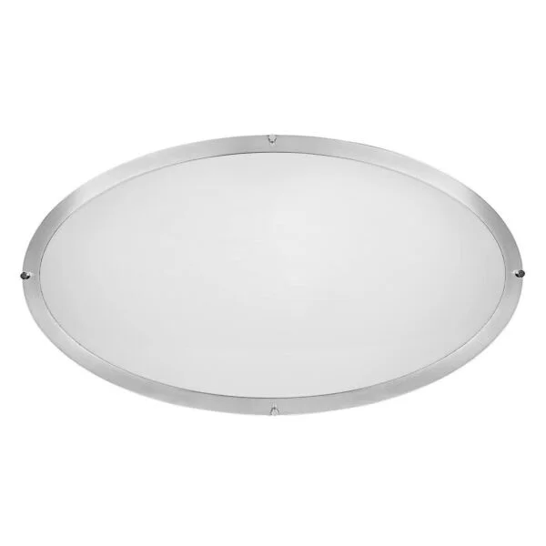 32" Oval Double Band Trim Flush Mount Light Fixture, Brushed Nickel, 35 Watts, Color Selectable - view 2