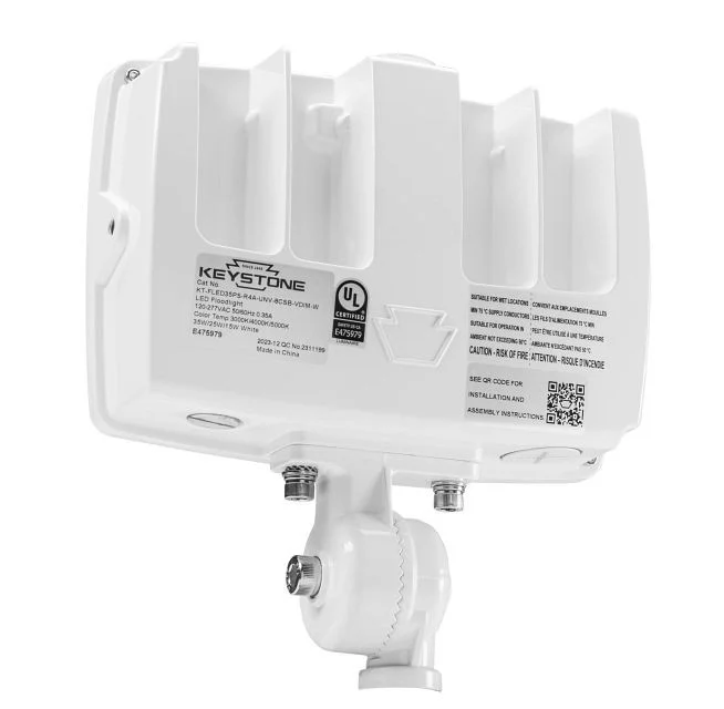 35 / 25 / 15W LED Flood Light feat. Power Select & Color Select. Rectangular Series 4 with Built-in ...