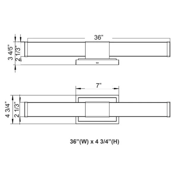 36-Inch LED 24 W Vanity Light CCT Adjustable - view 3