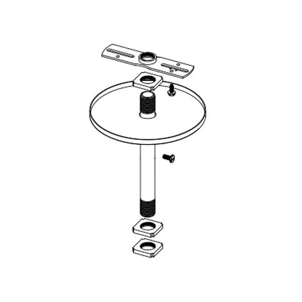 12" Standard Rigid Pendant Stem, 3/8 inch, for WCED-3DP/WCED-4DP/WCED-4SDP Series