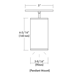 3" LED Cylinder, 13W, Pendant Mount, 0-10V Dimming - view 2