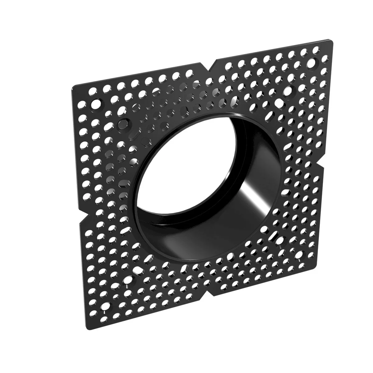 3" Round Deep Baffle with Honeycomb Louver, TIR Lens, 36º Beam Angle, Black and White Finish - view 3
