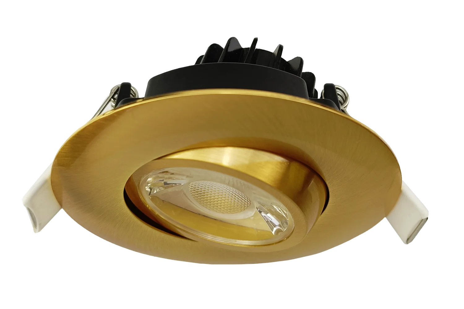3" Round Flushed Gimbal (Brushed Brass) - view 2