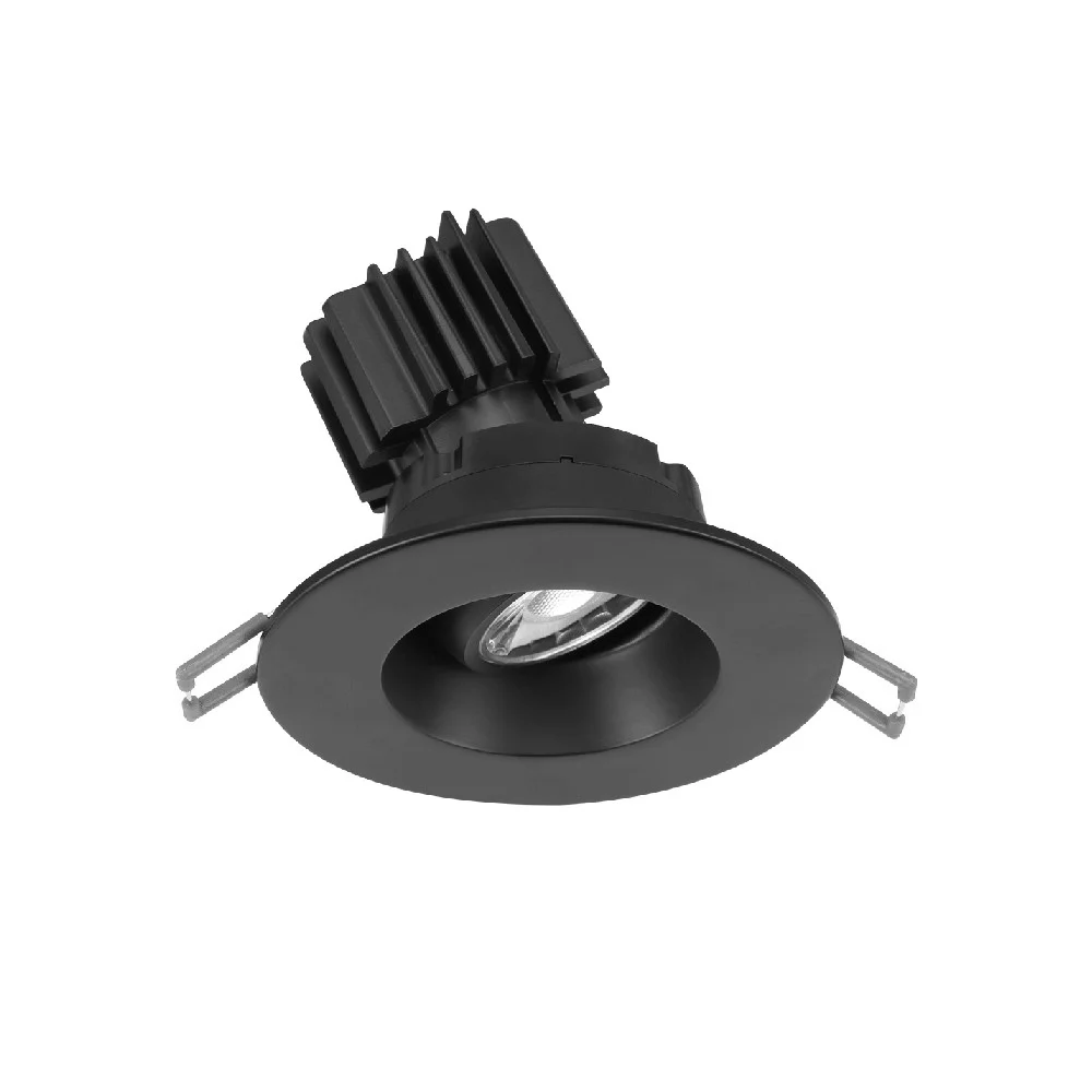 3" Round Regressed Gimbal LED High Output 11W, Black Trim, Dim to Warm