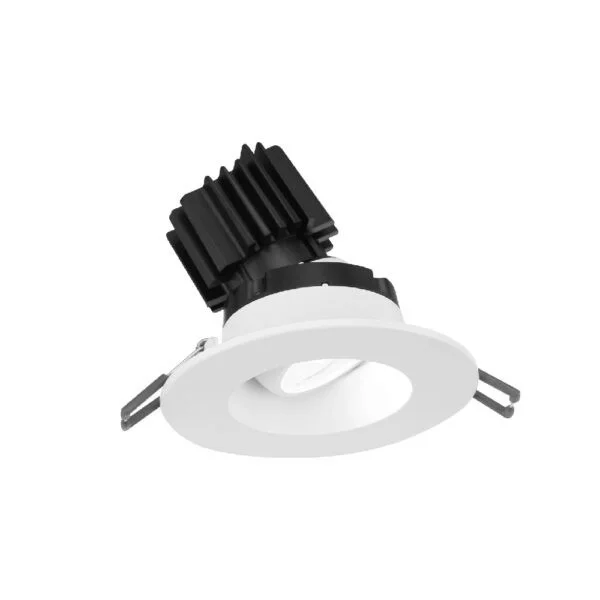 3" Round Regressed Gimbal LED High Output, 5CCT, White Trim