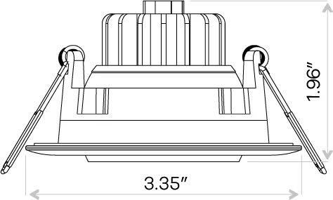 Goodlite 3" Square Flushed Gimbal (White) - view 2