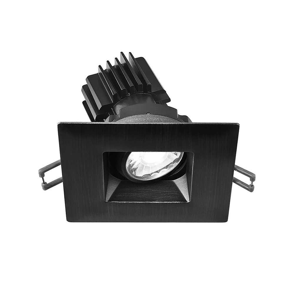 3" Square Regressed Gimbal LED High Output, 11W, 5CCT, Oil Rubbed Bronze Trim