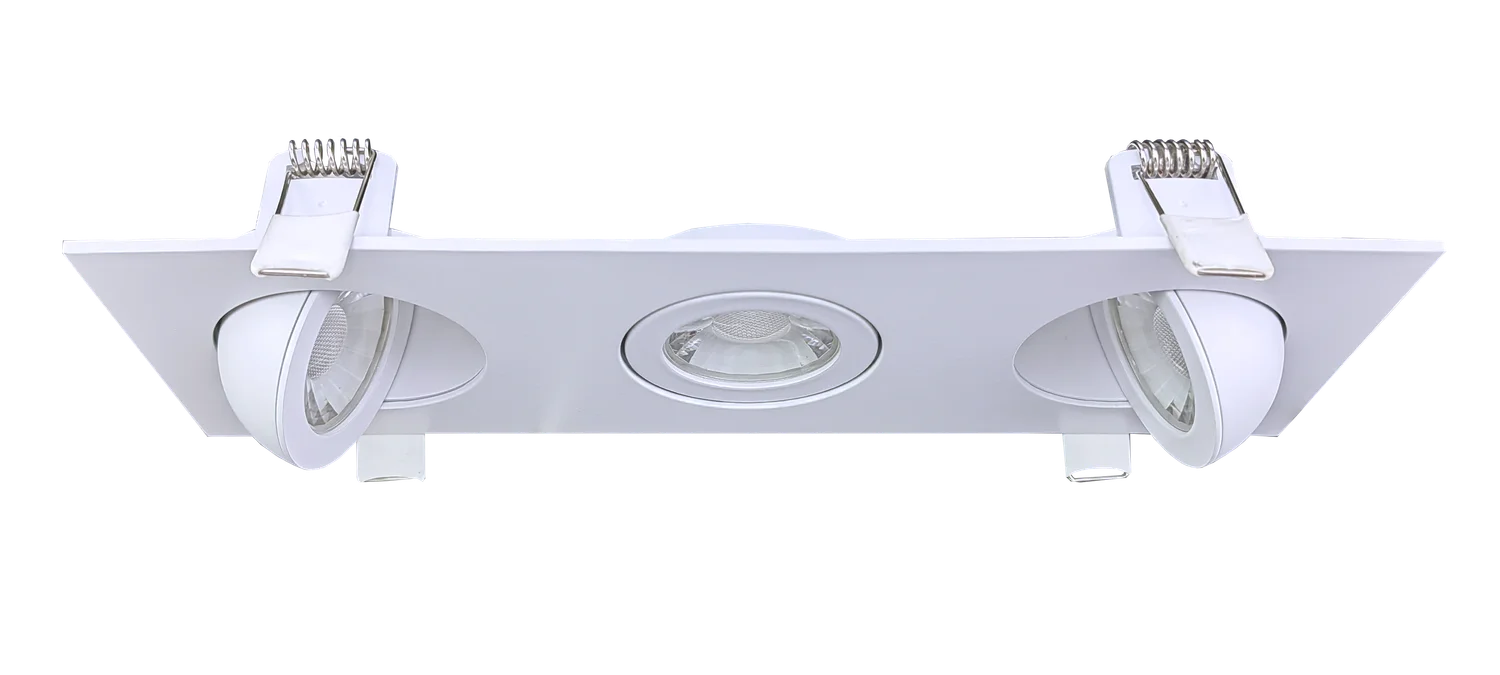 3" Triple Head Multiple Floating Gimbal White - view 2
