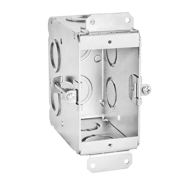 3" x 2" Cut-In Switch Box, 2-1/2" Deep, Non-Gangable with Conduit KO's