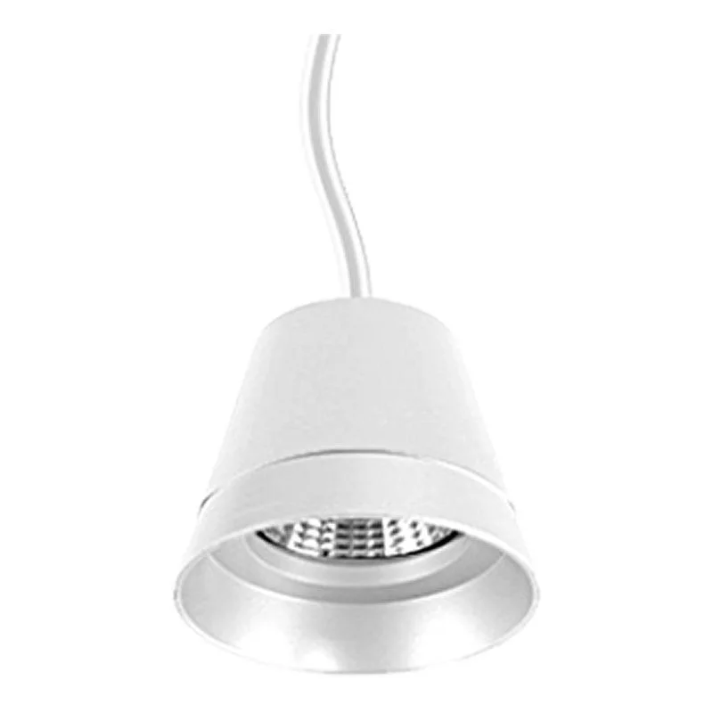 3CCT Cone Pendant, White/Gold Finish, 5FT Adjustable Downrod - view 3