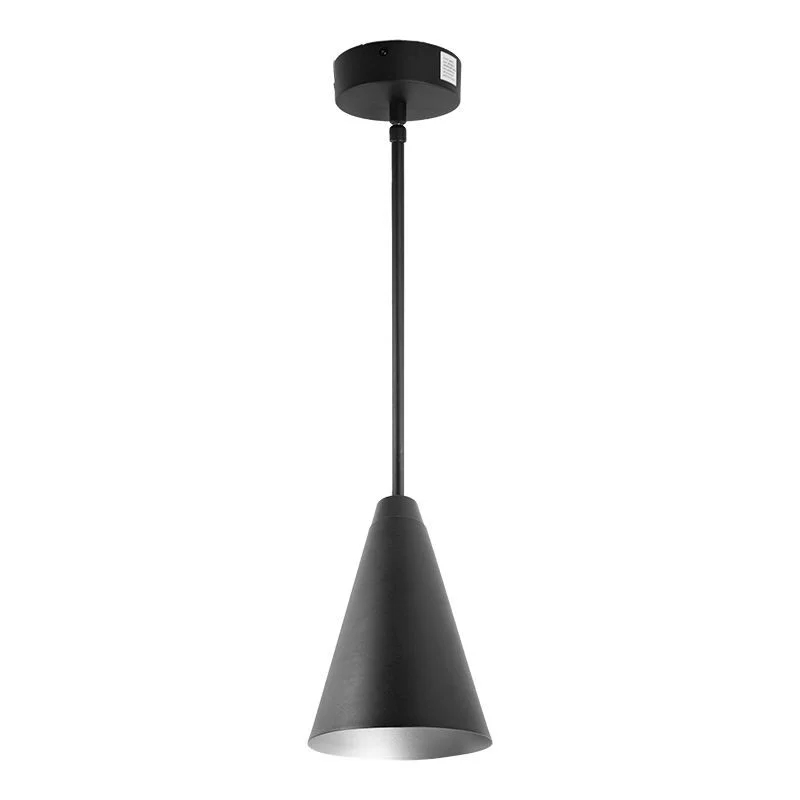 3CCT Cone Pendant with 5FT Adjustable Downrod, Black Finish - view 2