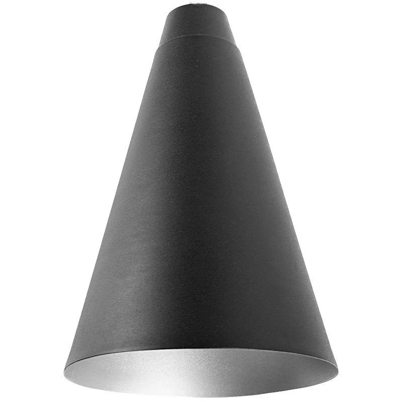 3CCT Cone Pendant with 5FT Adjustable Downrod, Black Finish - view 3