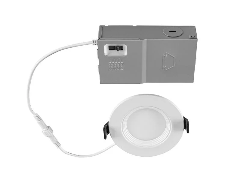 3in Circular LED Baffled Wafer Downlight feat. Color Select, 6.5W, 2700 / 3000 / 3500 / 4000 / 5000K, 90CRI, 120V Input