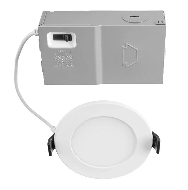 3in Circular LED Slim Wafer Downlight feat. Color Select, 6.5W, 2700 / 3000 / 3500 / 4000 / 5000K, 90CRI, 120V Input, Ph
