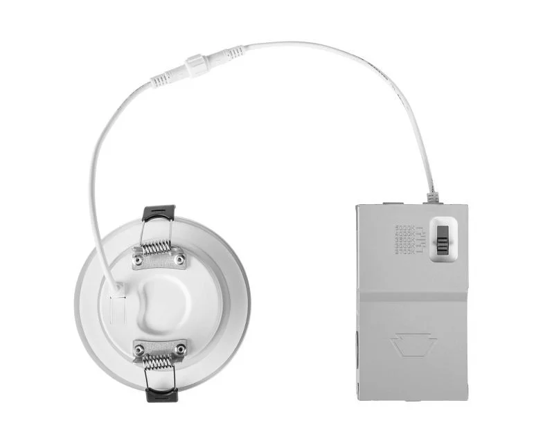 3in Circular LED Slim Wafer Downlight feat. Color Select, 6.5W, 2700 / 3000 / 3500 / 4000 / 5000K, 9...