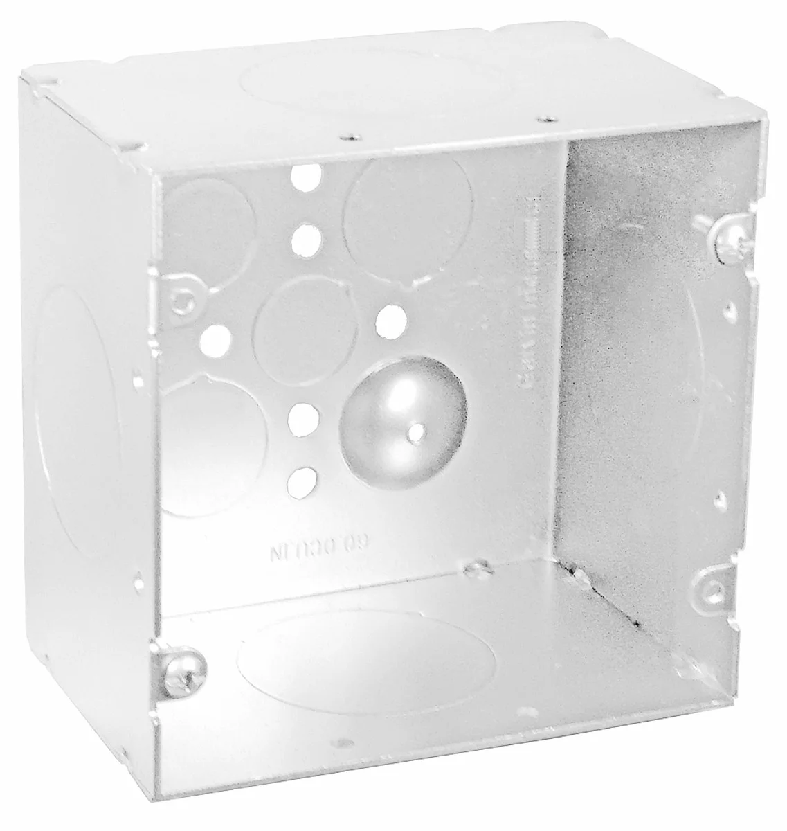 4-11/16" Square Box, 3" Deep, Welded with Conduit Knockouts