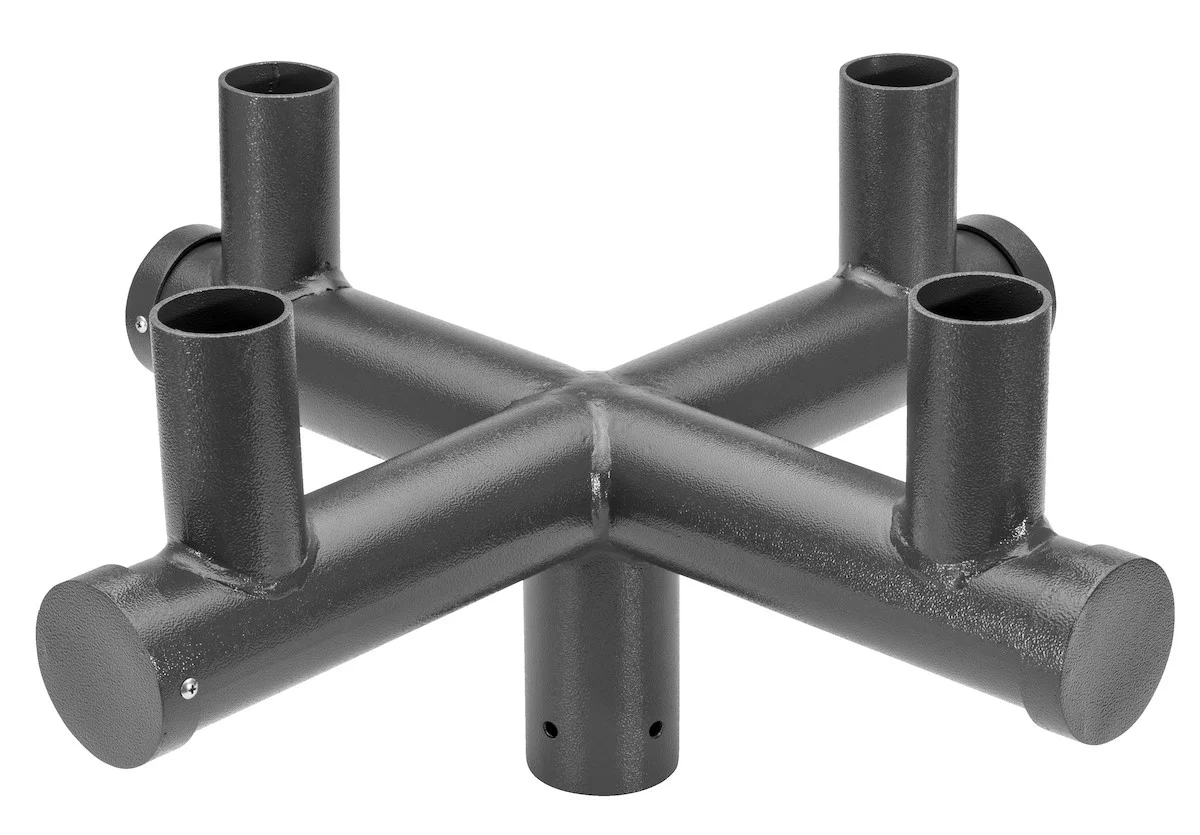 4-Arm Bullhorn Mounting Bracket, Steel Construction, Bronze Finish, Compatible with 2 3/8