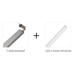 2’ Dimmable, 10W, 3500K CCT, 15/16” Wide T-Grid Light - view 2