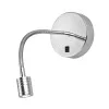 4-Inch 1 W LED Wall Sconce Reading Light With On/Off Switch, Acrylic Satin Nickel Shade - view 3