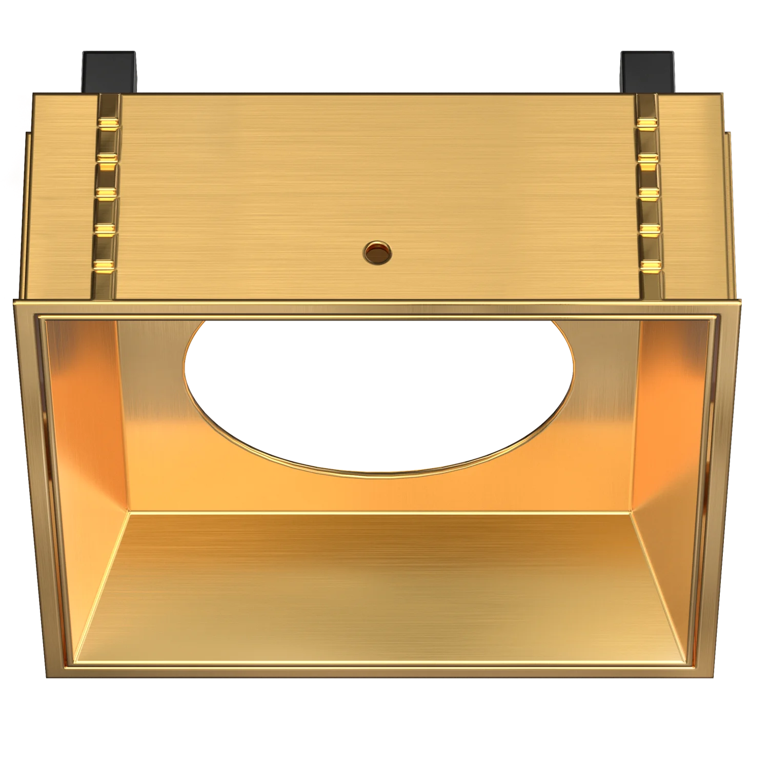 4 Inch Brushed Brass Square Millwork Trimless Kit - view 2