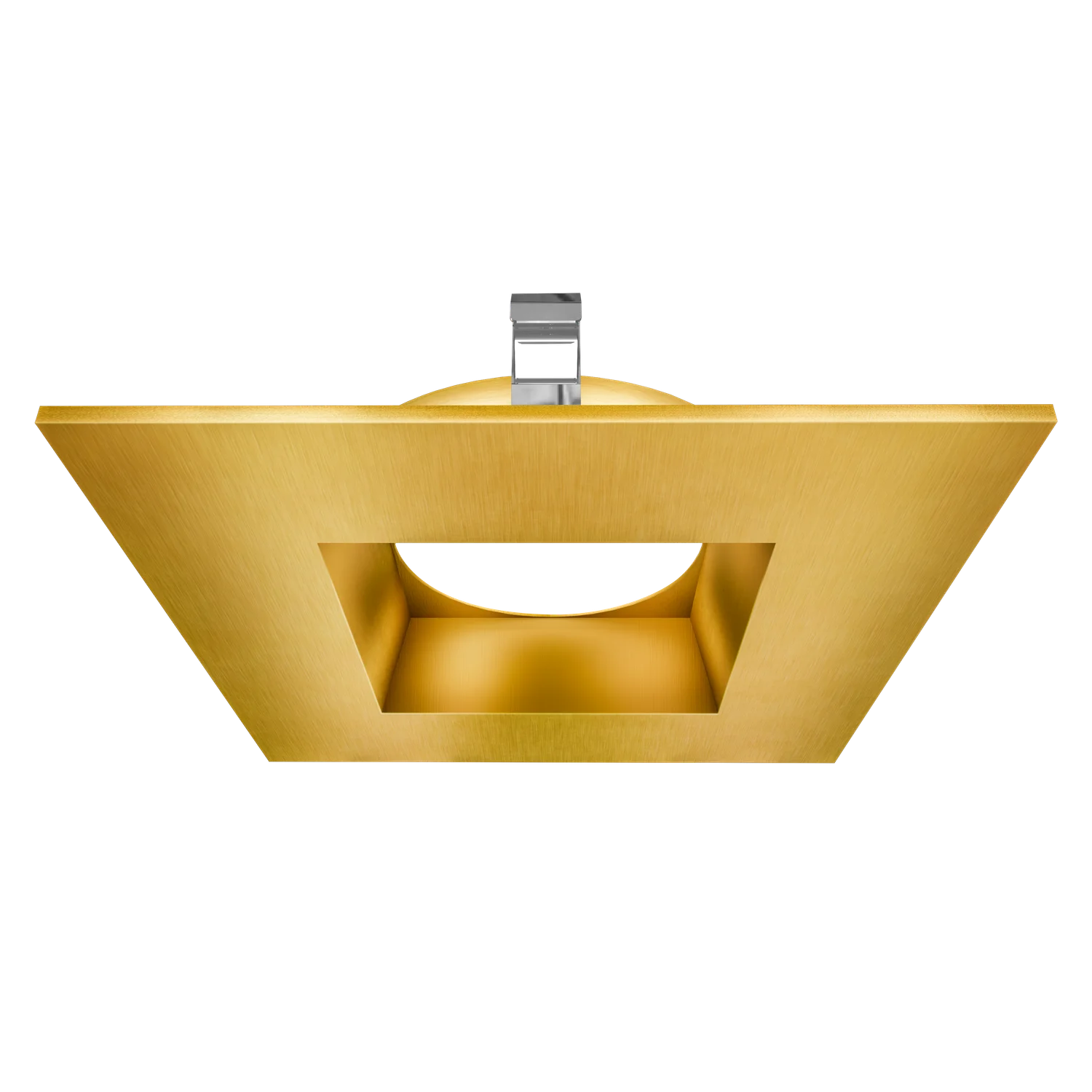 Goodlite 4 Inch Brushed Brass Square Trim - view 2