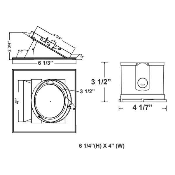 4-Inch Commercial Square and Wall Wash 15 W Recessed LED Light - CCT Adjustable - view 2