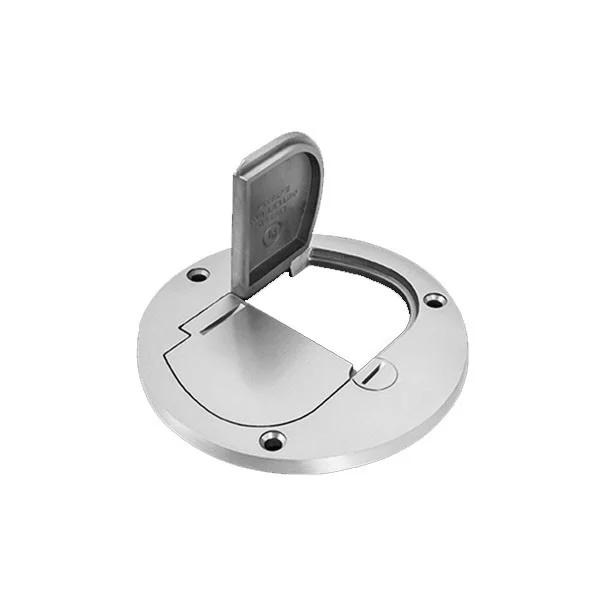 4-Inch Diameter Flush Dual Flip-Lid Cover - Tamper Weather Resistant