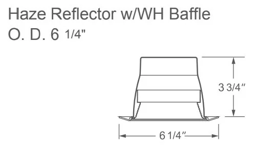 4-Inch LED Haze Reflector with White Baffle - view 2