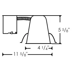 4-Inch Line Voltage Airtight Remodel Recessed Housing - view 2