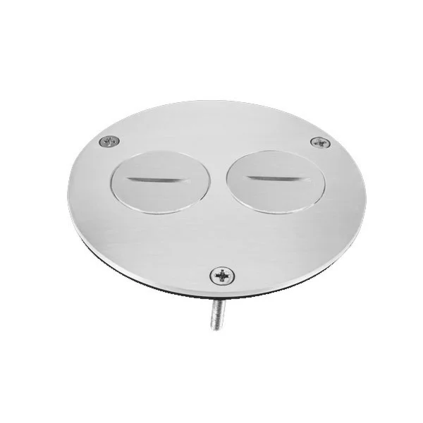4-Inch Round Diameter Flush with Tamper Weather Resistant Duplex Receptacle