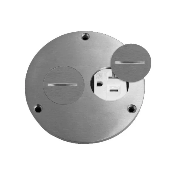 4-Inch Round Diameter Flush with Tamper Weather Resistant Duplex Receptacle - view 2